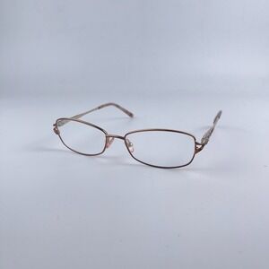 Caravaggio Womens Eyeglasses Frame Gold Metal Full Rim T24022818  53-16-135 mm